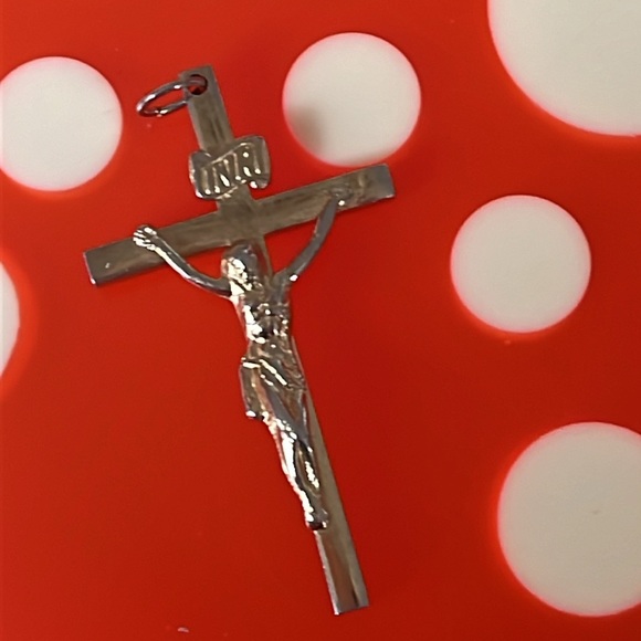 Antique french 1900s pectoral cross crucifix, monk priest catholic cross - Picture 3 of 4